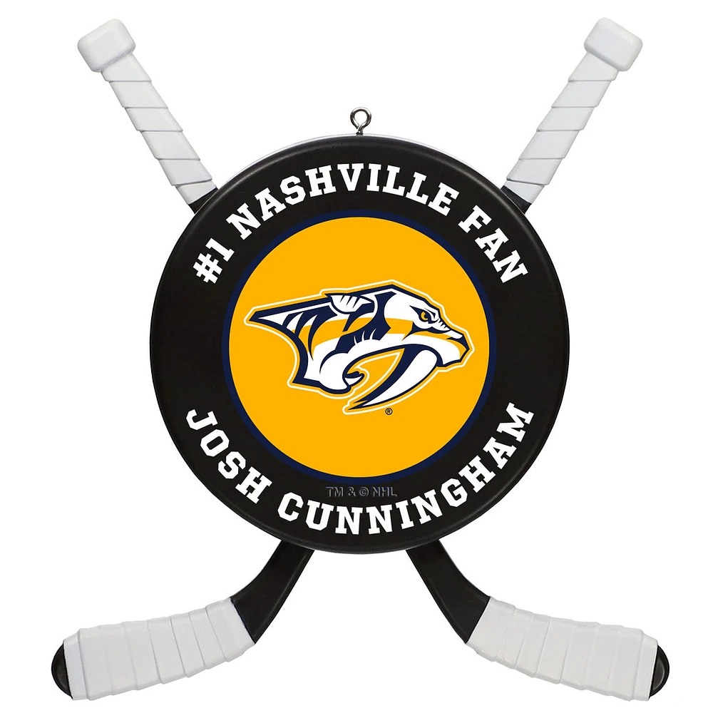 NHL Nashville Predators® Hockey Personalized Ornament