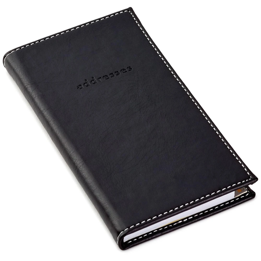 Black Faux Leather Slim Address Book for only USD 9.99 | Hallmark