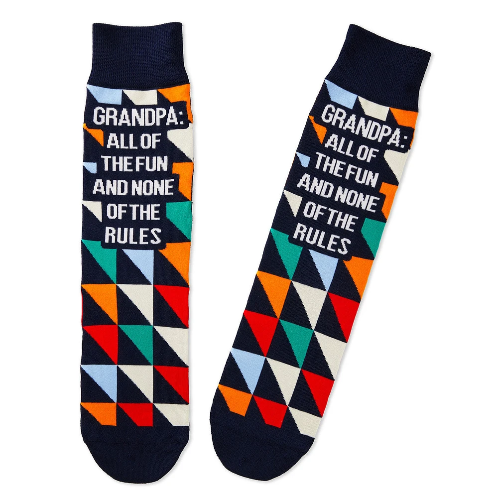 Grandpa All of the Fun Novelty Crew Socks for only USD 12.99 | Hallmark
