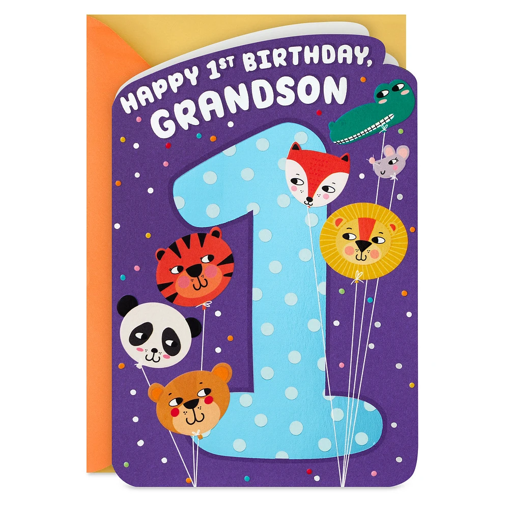 Easy to Love First Birthday Card for Grandson for only USD 3.99 | Hallmark