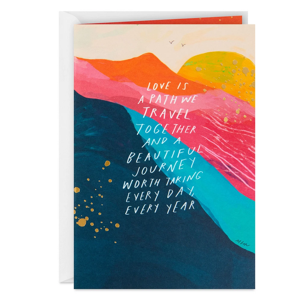 Morgan Harper Nichols Beautiful Journey Anniversary Card for Couple for only USD 4.99 | Hallmark