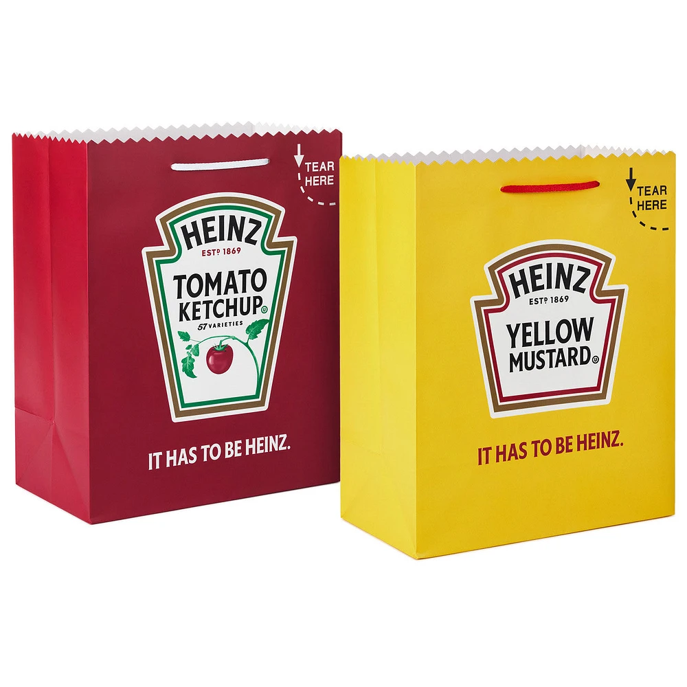 13" Heinz™ Ketchup and Mustard 2-Pack Large Gift Bag Bundle for only USD 9.99 | Hallmark