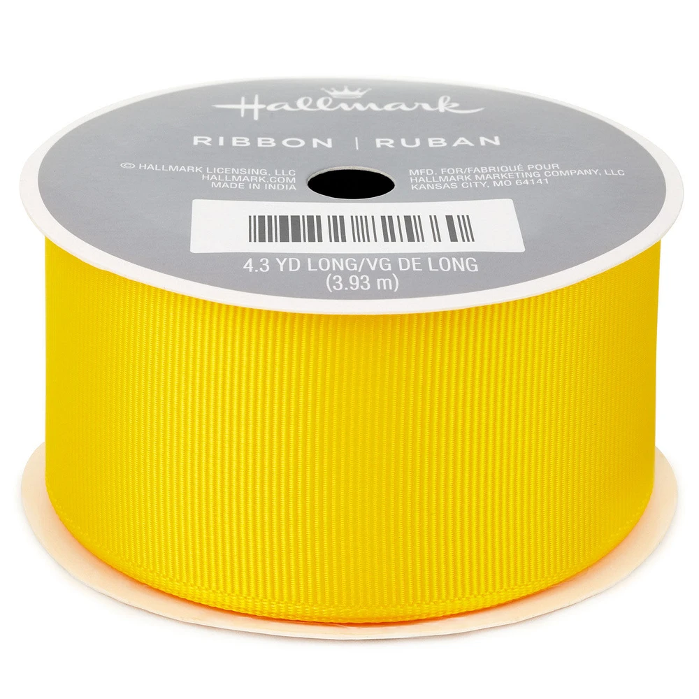 1.5" Yellow Grosgrain Ribbon, 12.9' for only USD 4.99 | Hallmark