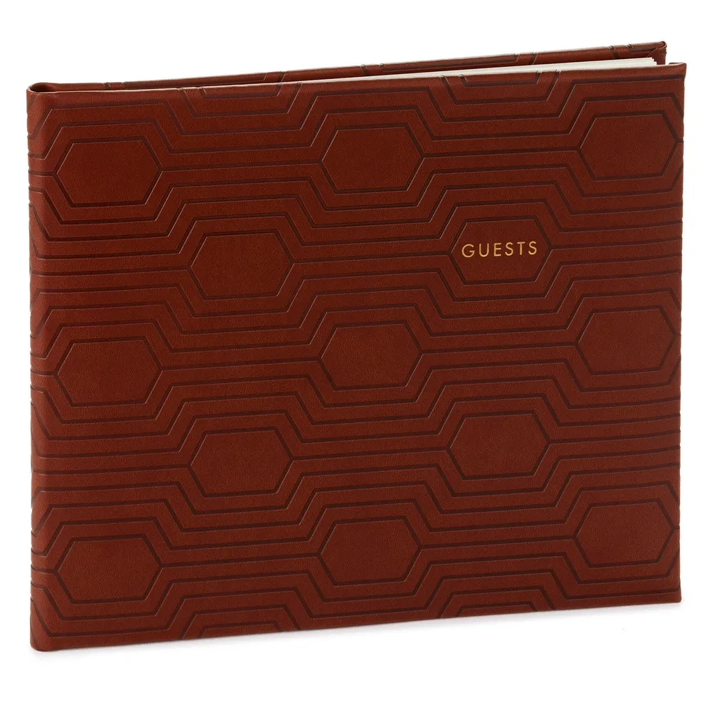 Brown Hexagonal Pattern Guest Book for only USD 19.99 | Hallmark