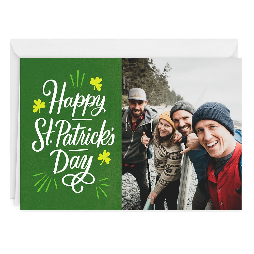 Personalized Shamrocks St. Patrick’s Day Photo Card for only USD 4.99 | Hallmark