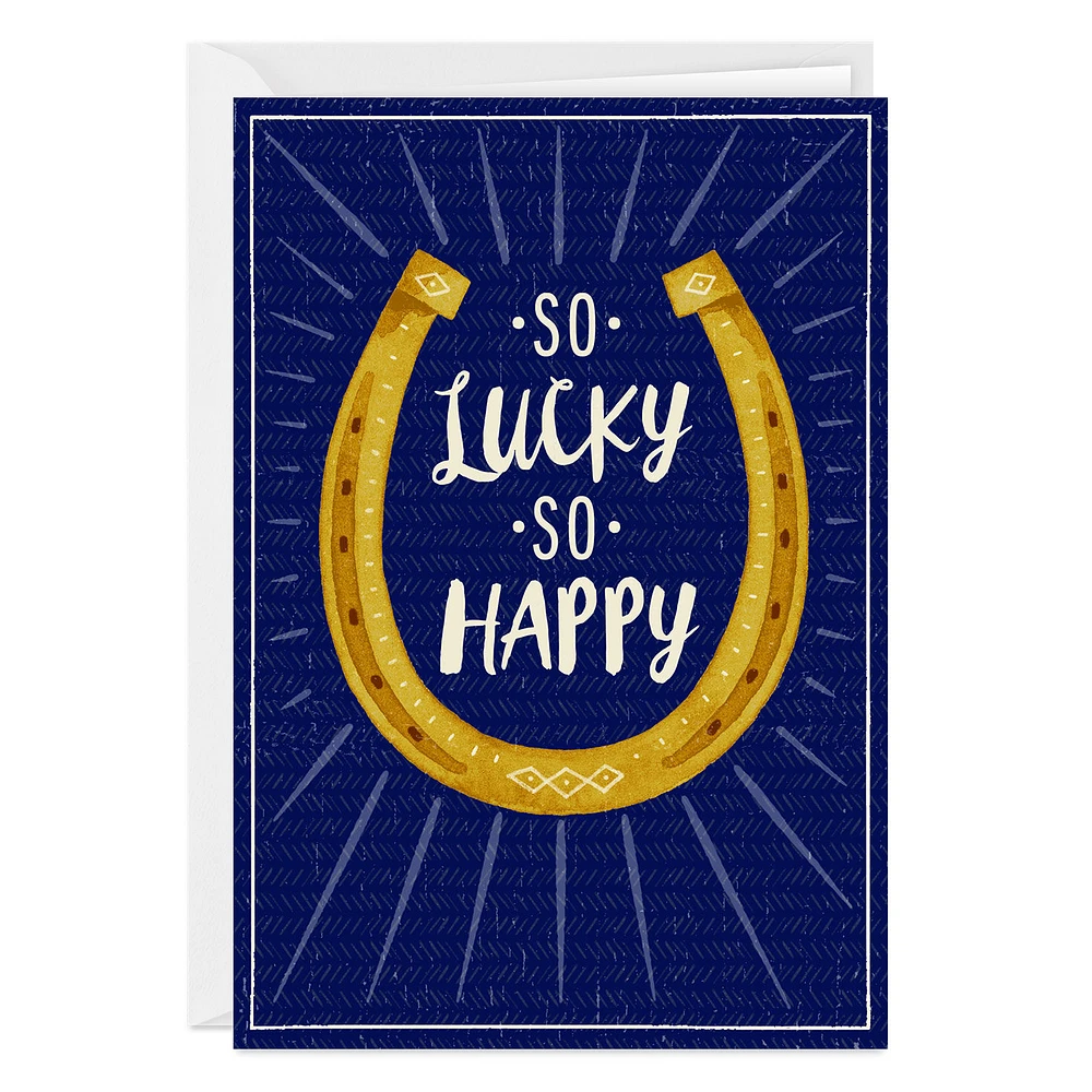 So Lucky So Happy Horseshoe Custom Love Card for only USD 4.99 | Hallmark