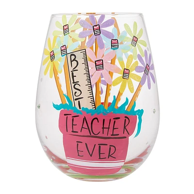 Lolita Best Teacher Handpainted Stemless Wine Glass, 20 oz. for only USD 24.99 | Hallmark