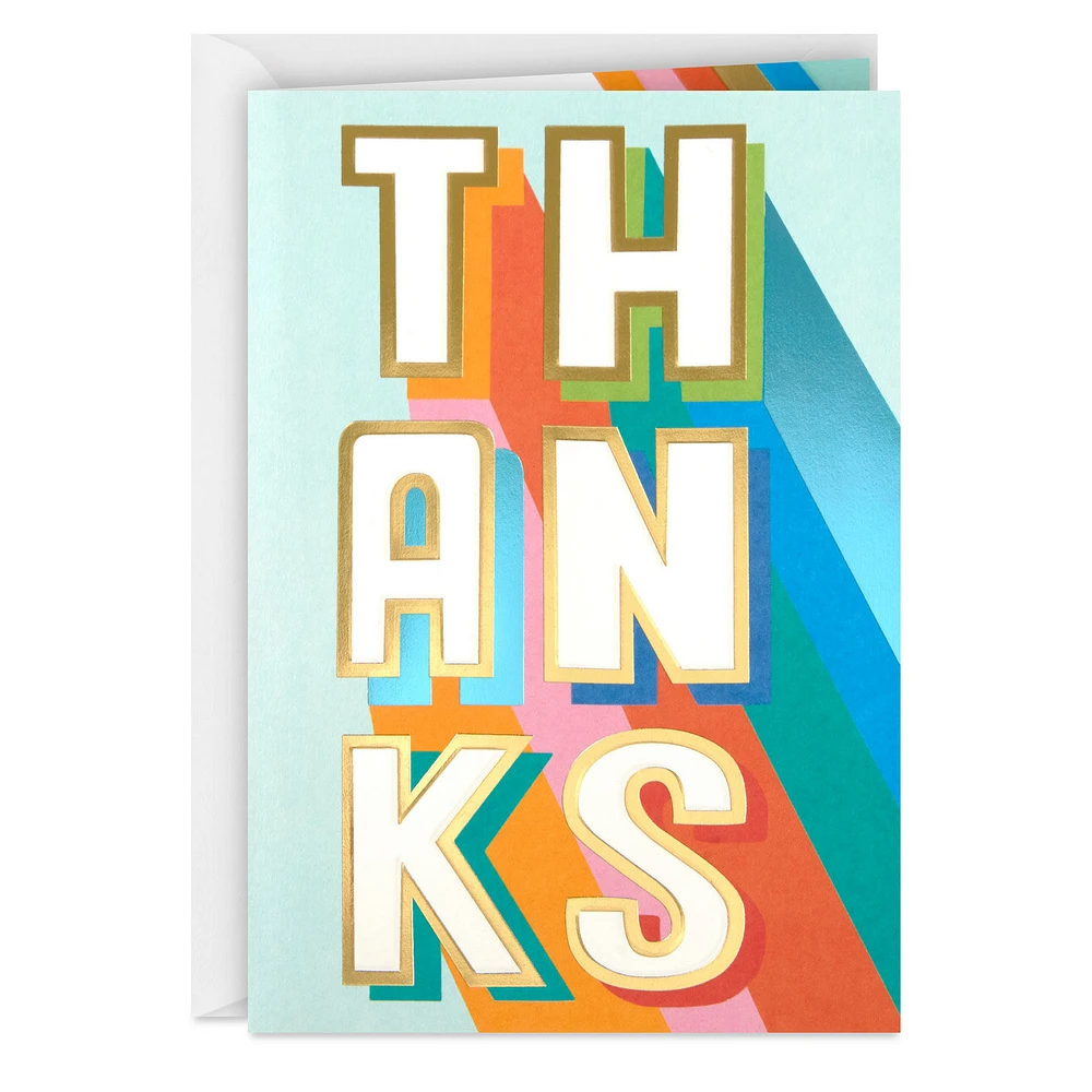 Rainbow Letters Blank Thank-You Card for only USD 4.99 | Hallmark