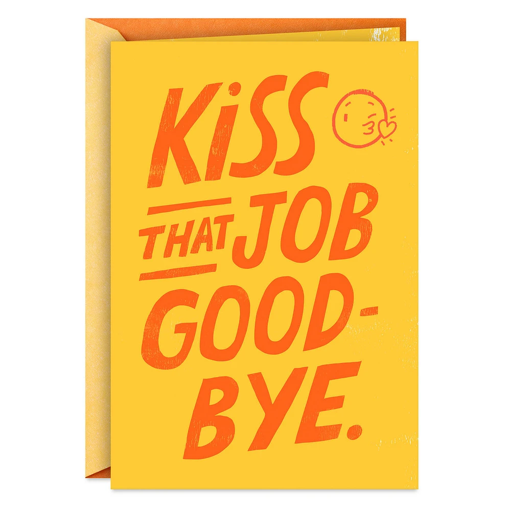 Kiss Goodbye or Flip Off Funny Retirement Card for only USD 4.49 | Hallmark