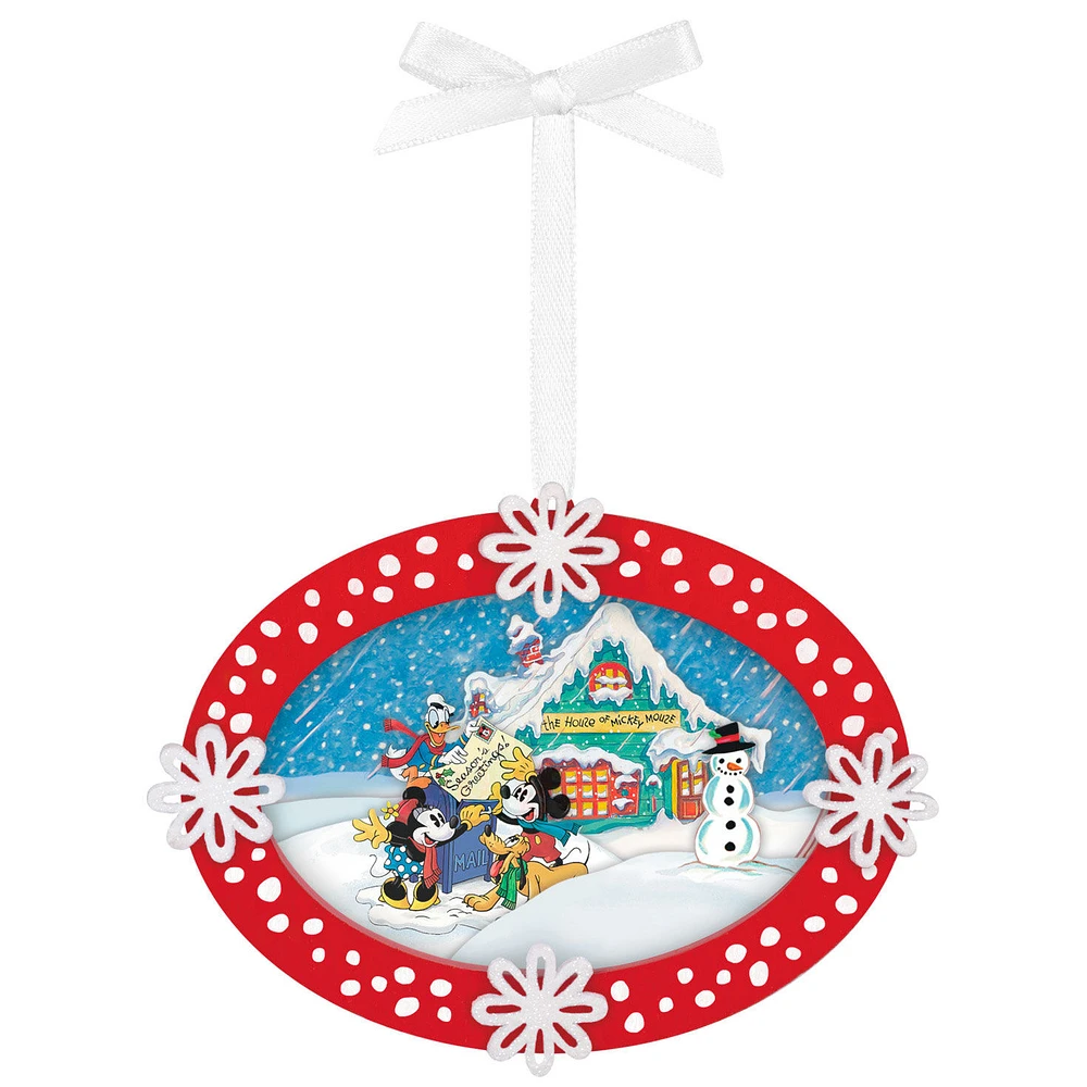 Disney Mickey and Friends Sending Season's Greetings Papercraft Ornament for only USD 24.99 | Hallmark