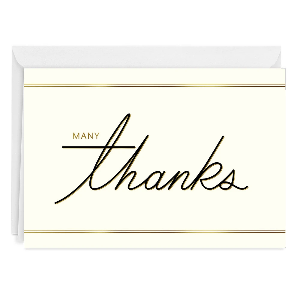Modern Black and Gold Custom Thank You Card for only USD 4.99 | Hallmark