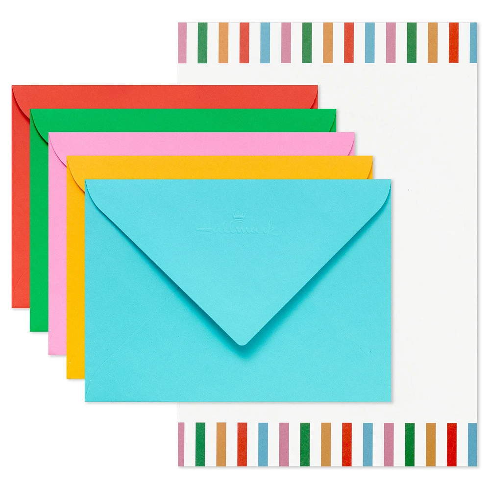 Bright Stripes on White Stationery Set, 36 Sheets for only USD 15.99 | Hallmark