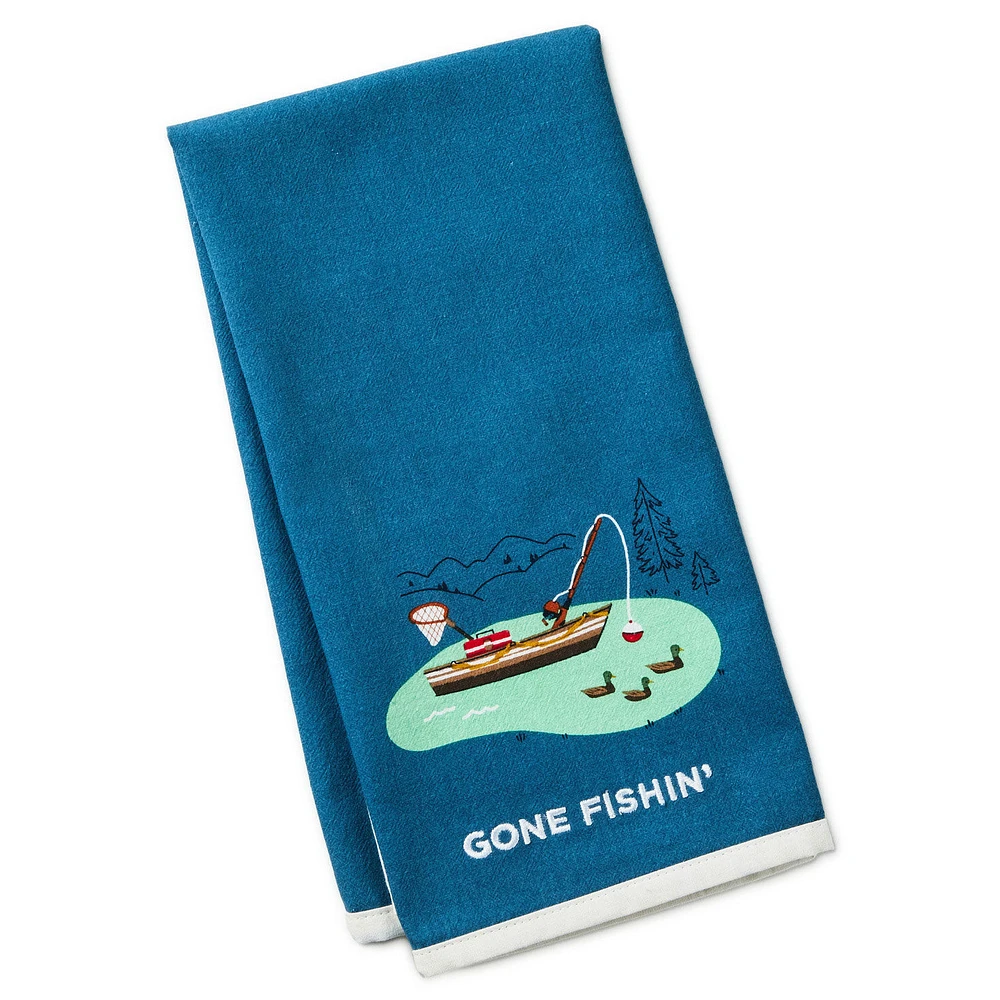 Gone Fishing Tea Towel, 18x26 for only USD 14.99 | Hallmark