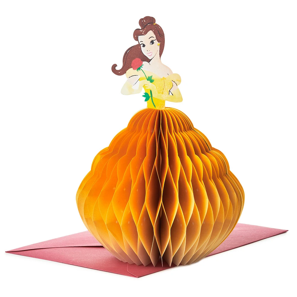 Disney Beauty and the Beast Belle Heart of Gold Honeycomb 3D Pop-Up Card for only USD 7.99 | Hallmark