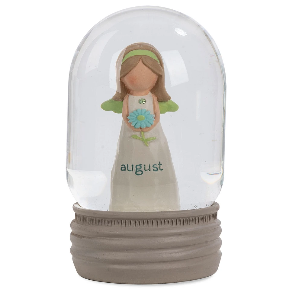Blossom Bucket August Birthstone Angel Snow Globe, 4.2" for only USD 22.99 | Hallmark