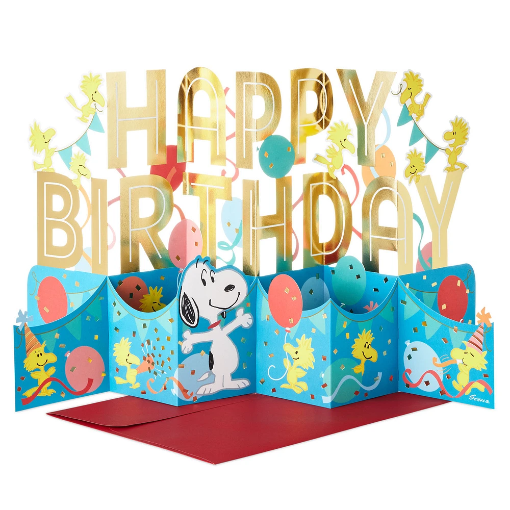 Jumbo Peanuts® Snoopy and Woodstock Fun and Good Times 3D Pop-Up Birthday Card for only USD 14.99 | Hallmark
