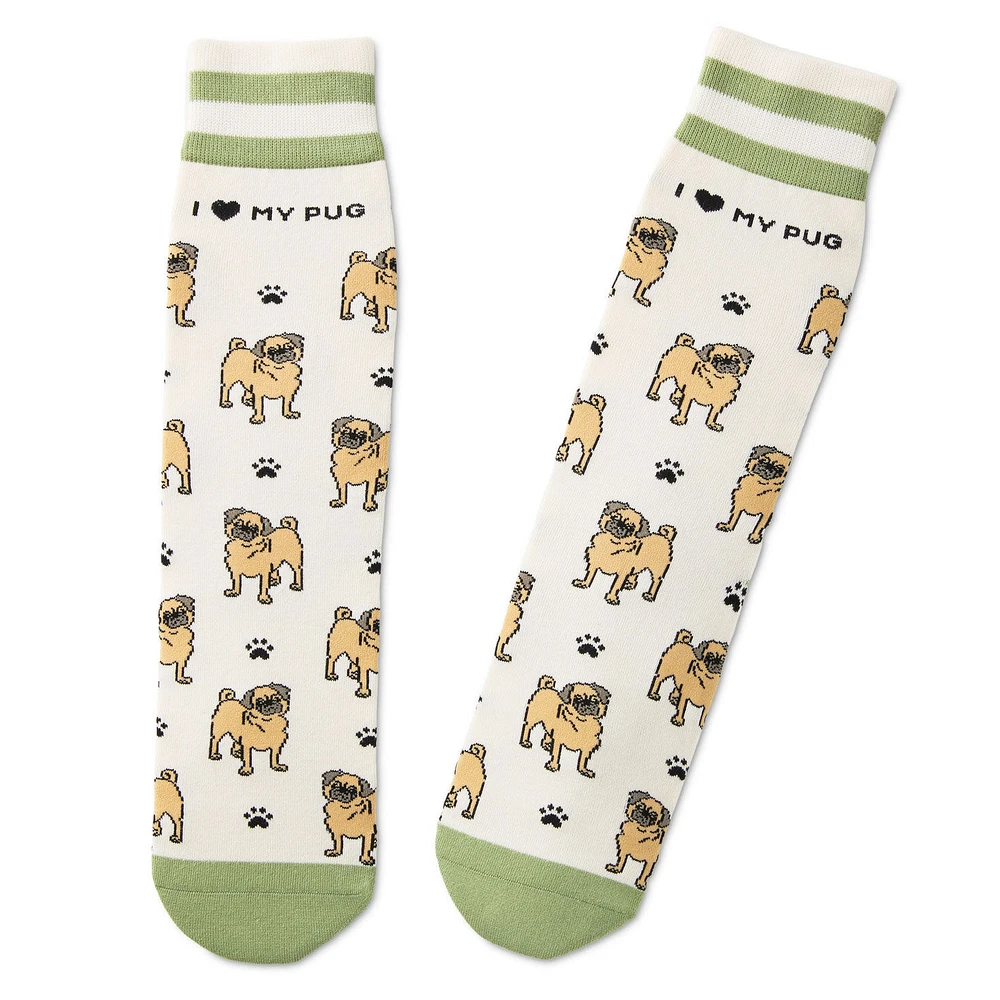 I Love My Pug Crew Socks for only USD 12.99 | Hallmark