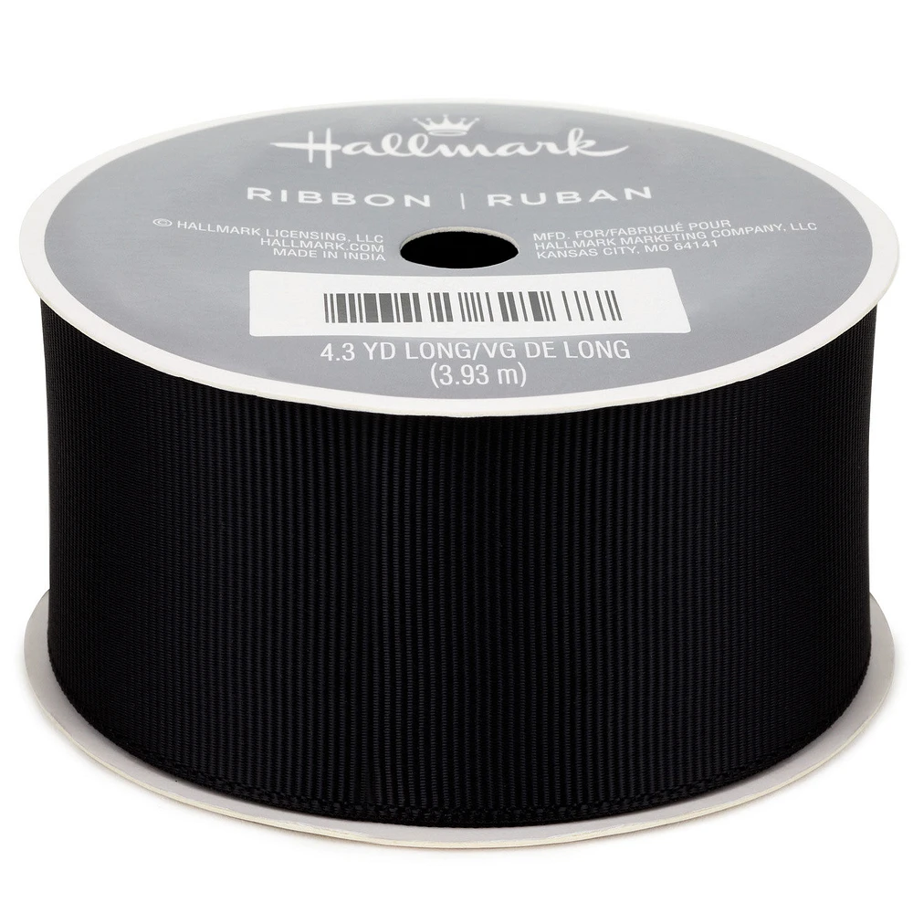 1.5" Black Grosgrain Ribbon, 12.9' for only USD 4.99 | Hallmark
