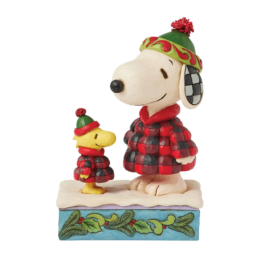 Jim Shore Peanuts Snoopy and Woodstock in Puffer Coats Figurine, 5.5" for only USD 55.00 | Hallmark