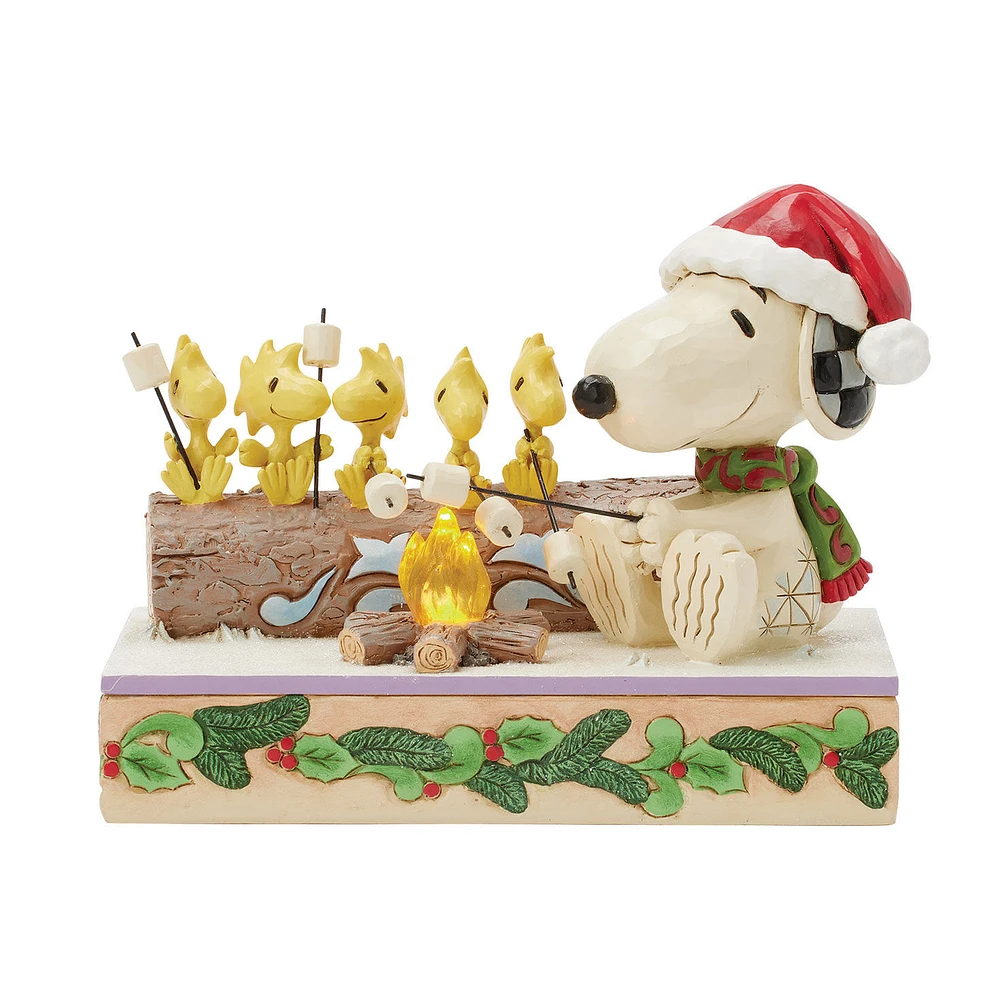 Jim Shore Peanuts Snoopy and Friends Light-Up Campfire Figurine, 5" for only USD 69.99 | Hallmark