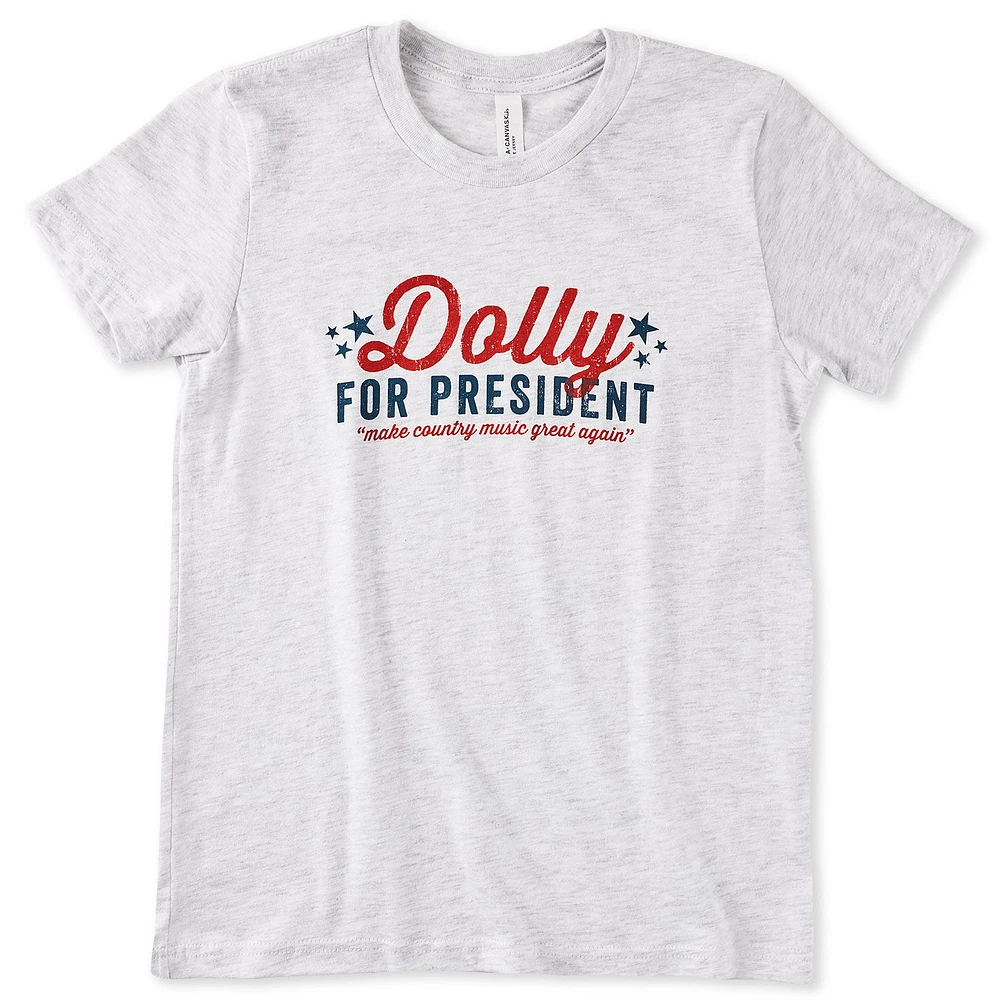 Dolly for President Heathered White Kids' T-Shirt for only USD 29.99 | Hallmark