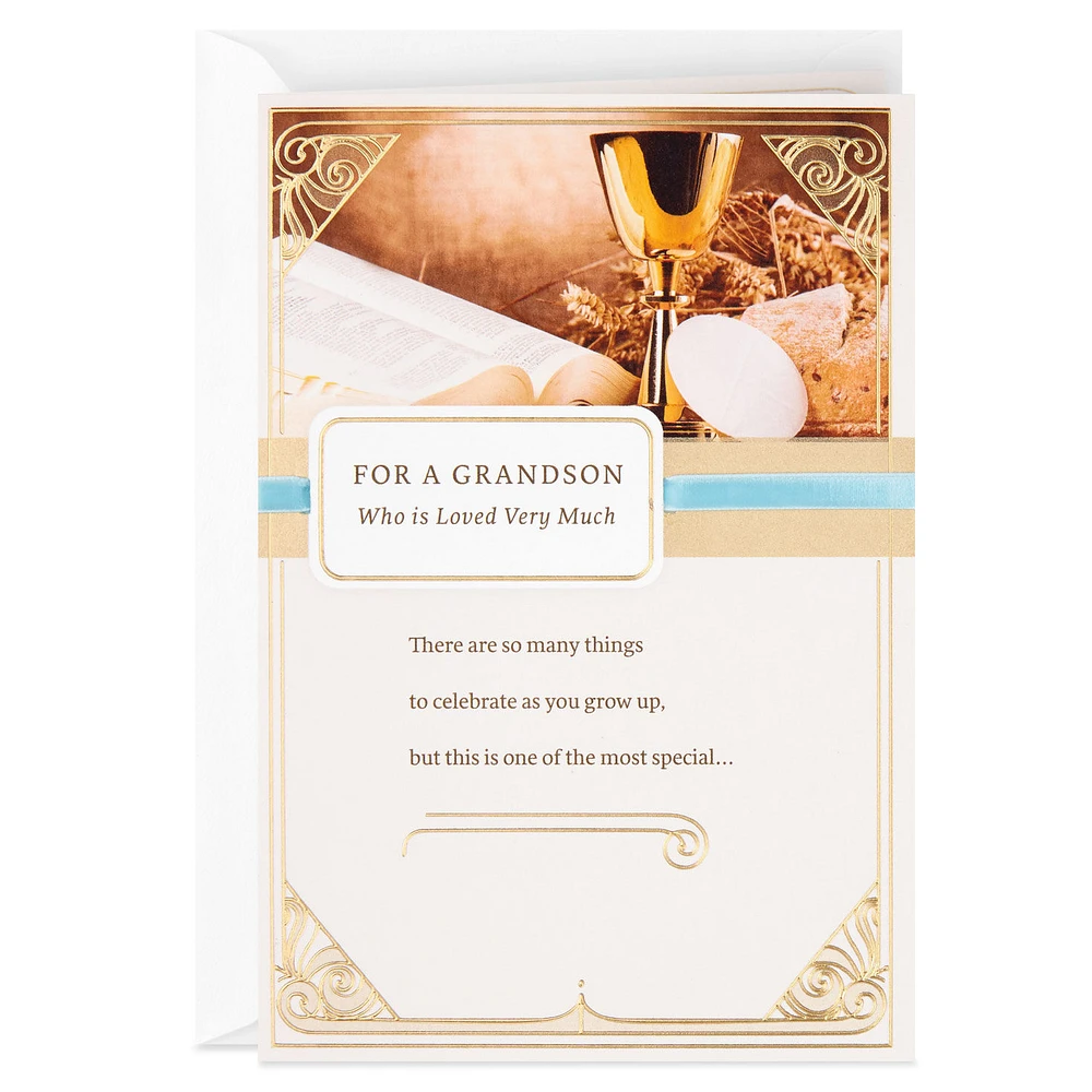 Asking God to Bless You Religious First Communion Card for Grandson for only USD 4.99 | Hallmark