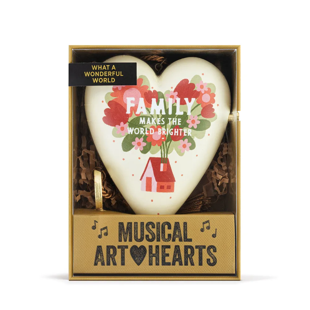Demdaco Family Makes the World Brighter Musical Art Heart Sculpture for only USD 33.99 | Hallmark