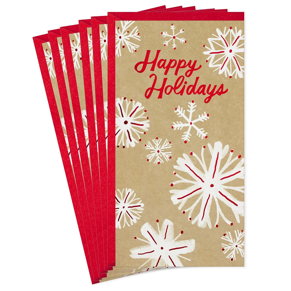 Snowflakes on Tan Money-Holder Christmas Cards, Pack of 6 for only USD 6.99 | Hallmark