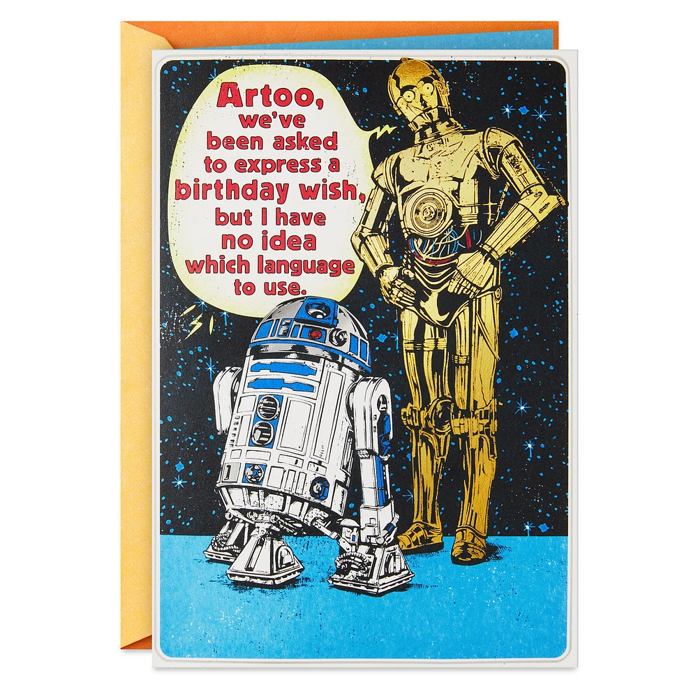 Star Wars™ R2-D2™ and C-3PO™ Droid Tune Funny Musical Birthday Card for only USD 7.59 | Hallmark