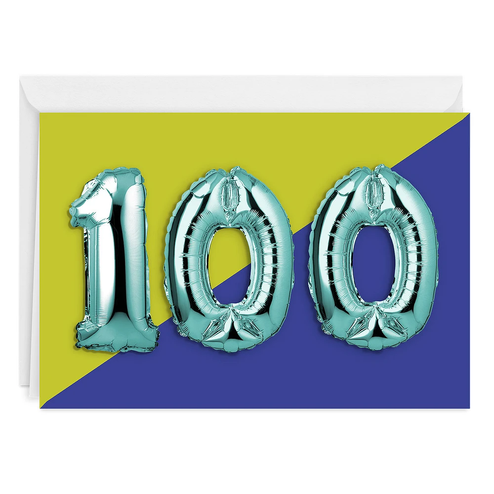 100th Balloons Custom Birthday Card for only USD 4.99 | Hallmark