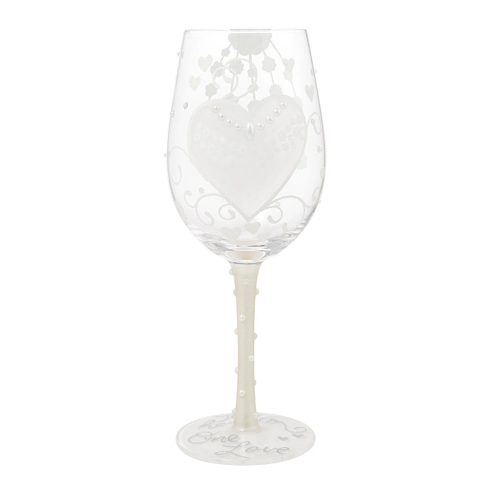 Lolita Two Hearts One Love Handpainted Wine Glass, 15 oz. for only USD 34.99 | Hallmark
