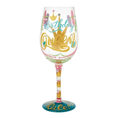 Lolita Birthday Queen Handpainted Wine Glass, 15 oz. for only USD 34.99 | Hallmark