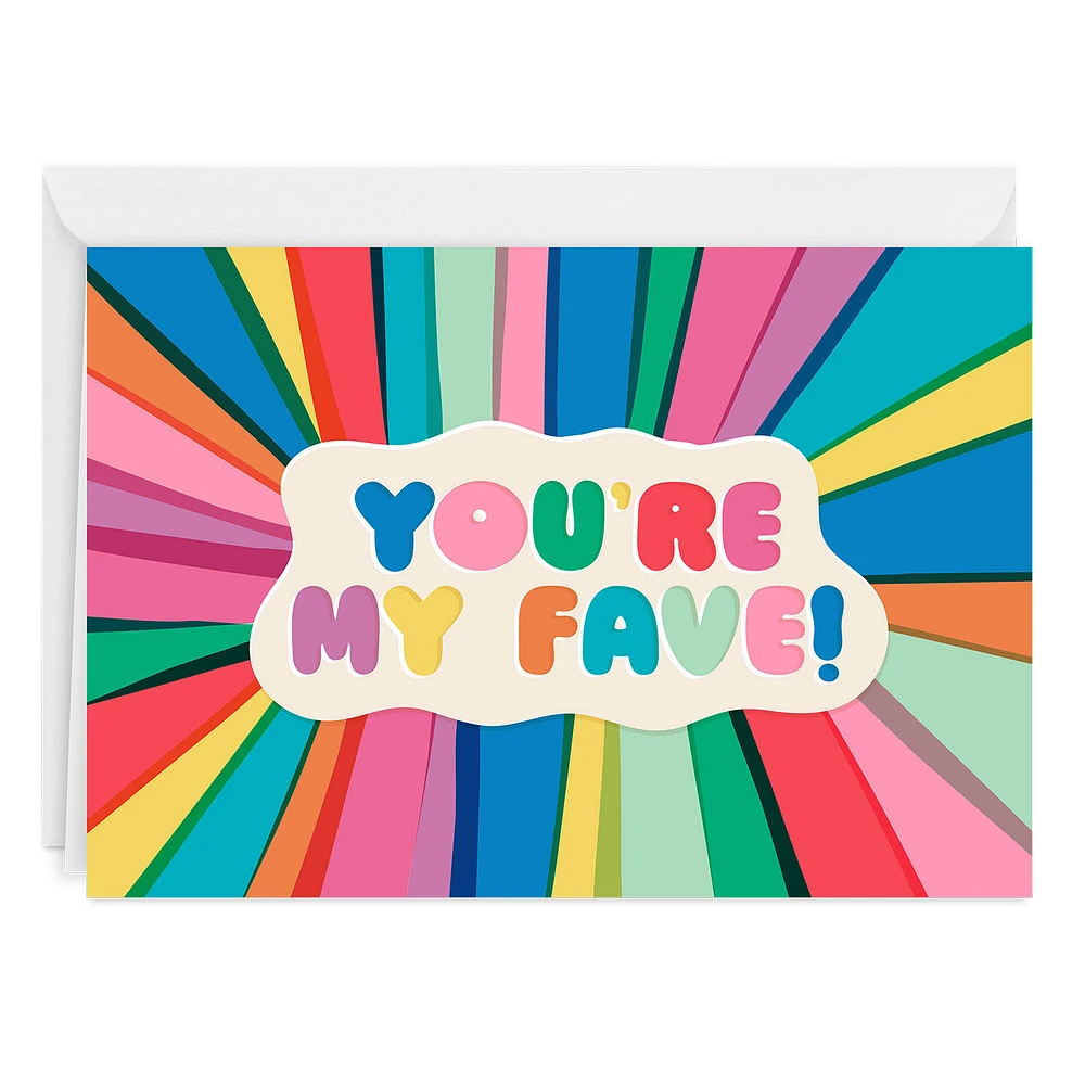 You're My Fave Rainbow Rays Custom Birthday Card for only USD 4.99 | Hallmark
