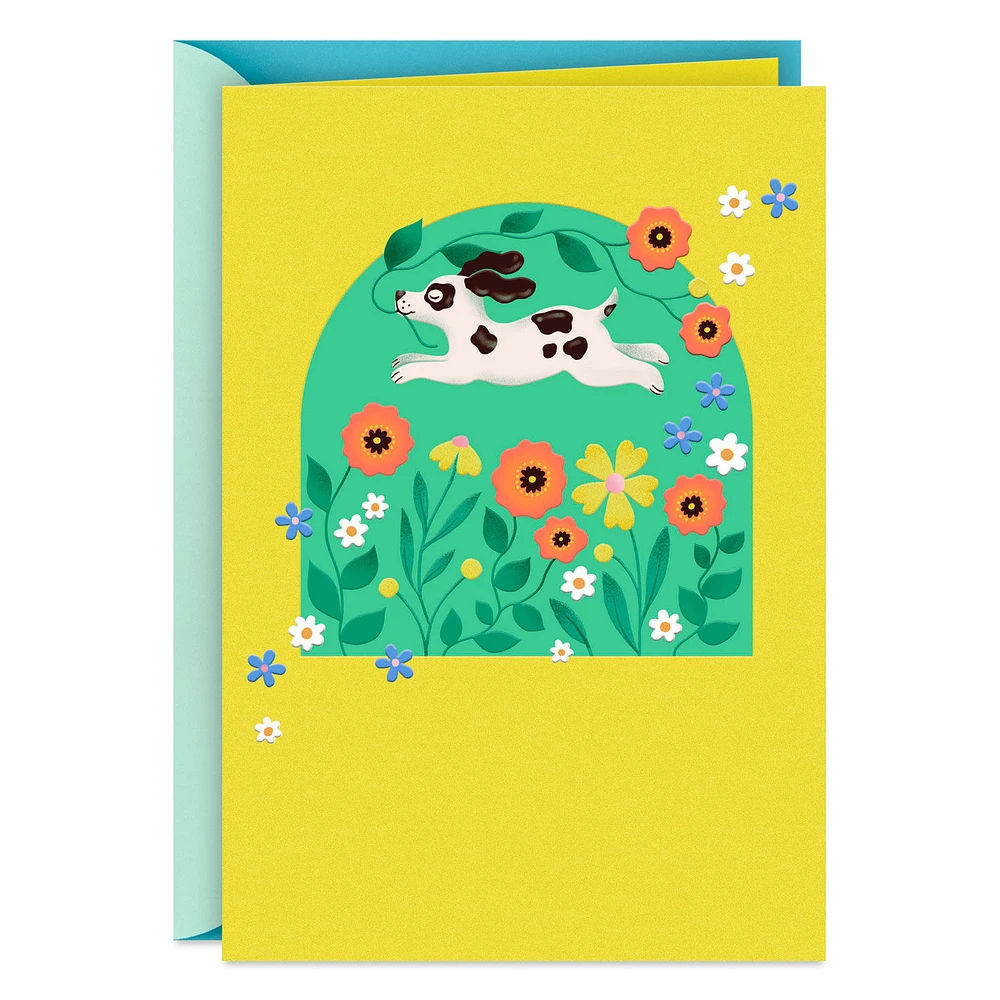Puppy Dog in Field of Flowers Blank Card for only USD 3.99 | Hallmark