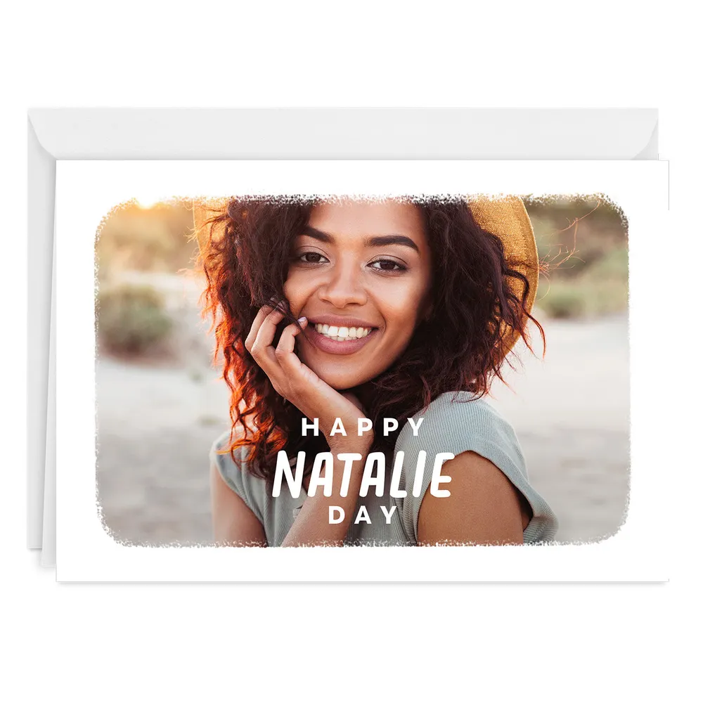 White Frame Happy Horizontal Custom Card for only USD 4.99 | Hallmark