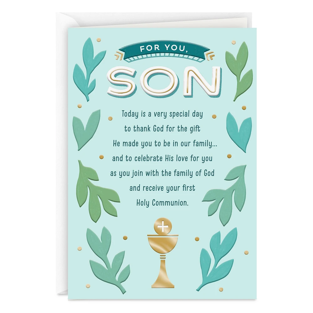 Love, Pride and Prayers First Communion Card for Son for only USD 3.59 | Hallmark