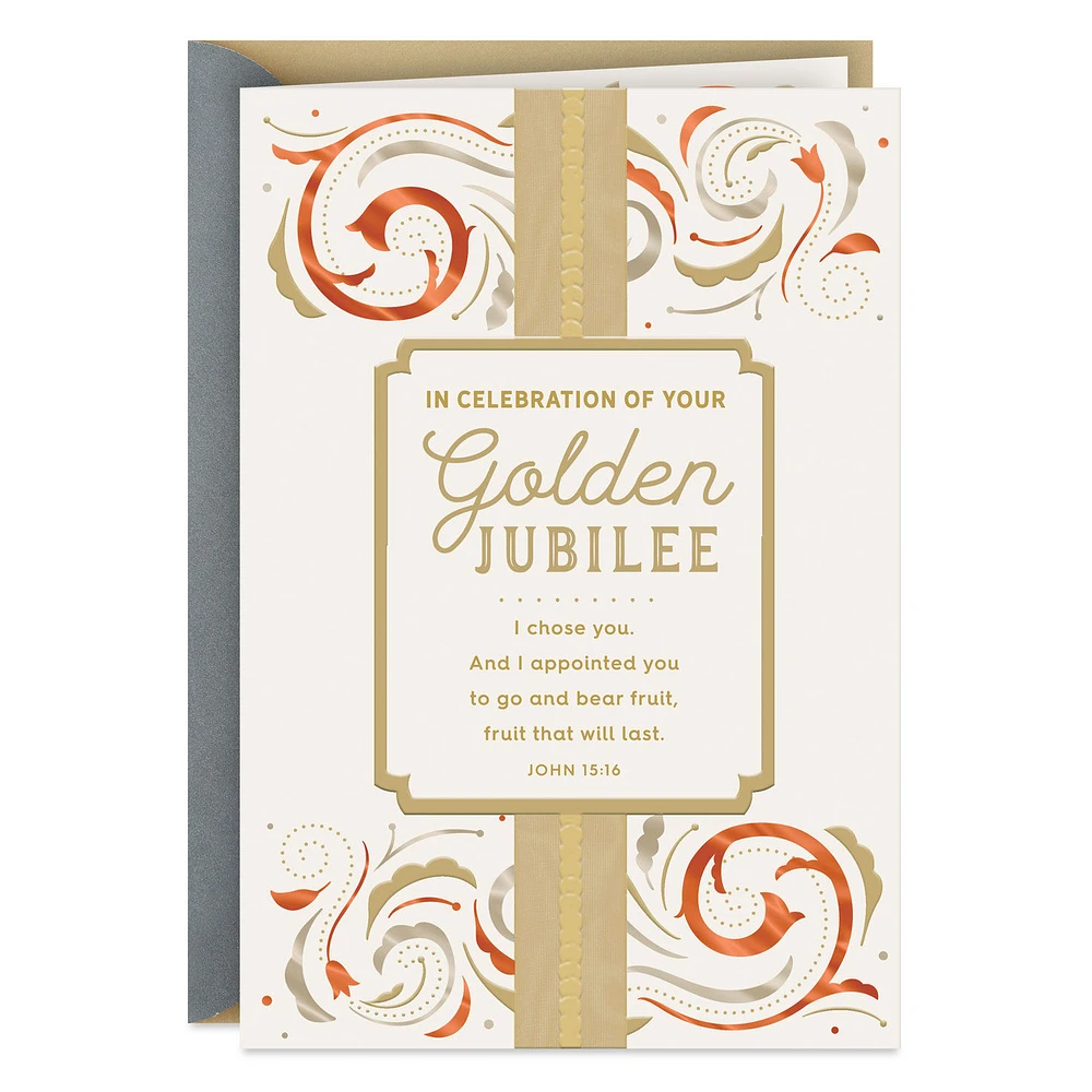 Celebrating Your Faithful Service Religious Golden Jubilee Card for only USD 3.99 | Hallmark