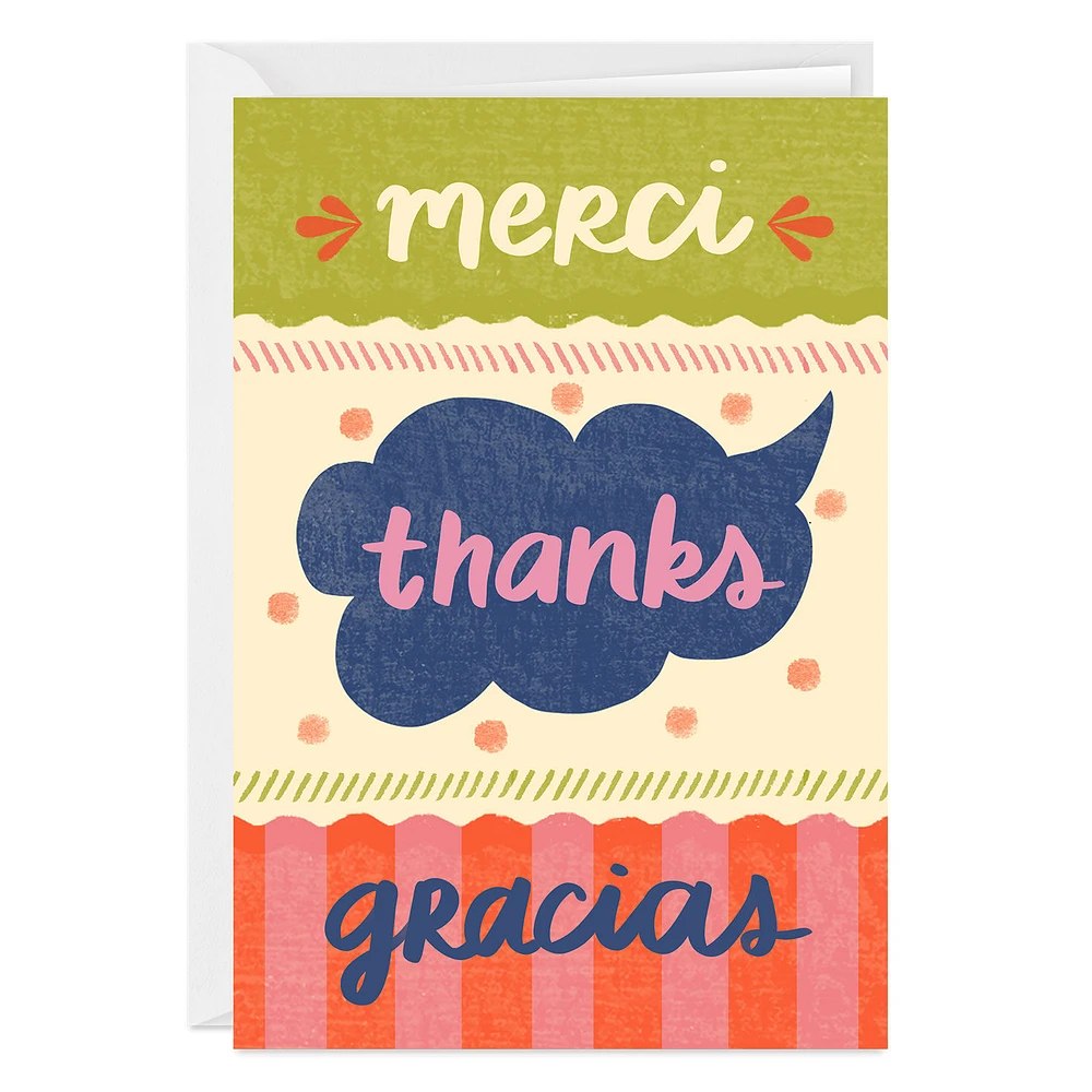 Merci Thanks Gracias Custom Thank You Card for only USD 4.99 | Hallmark