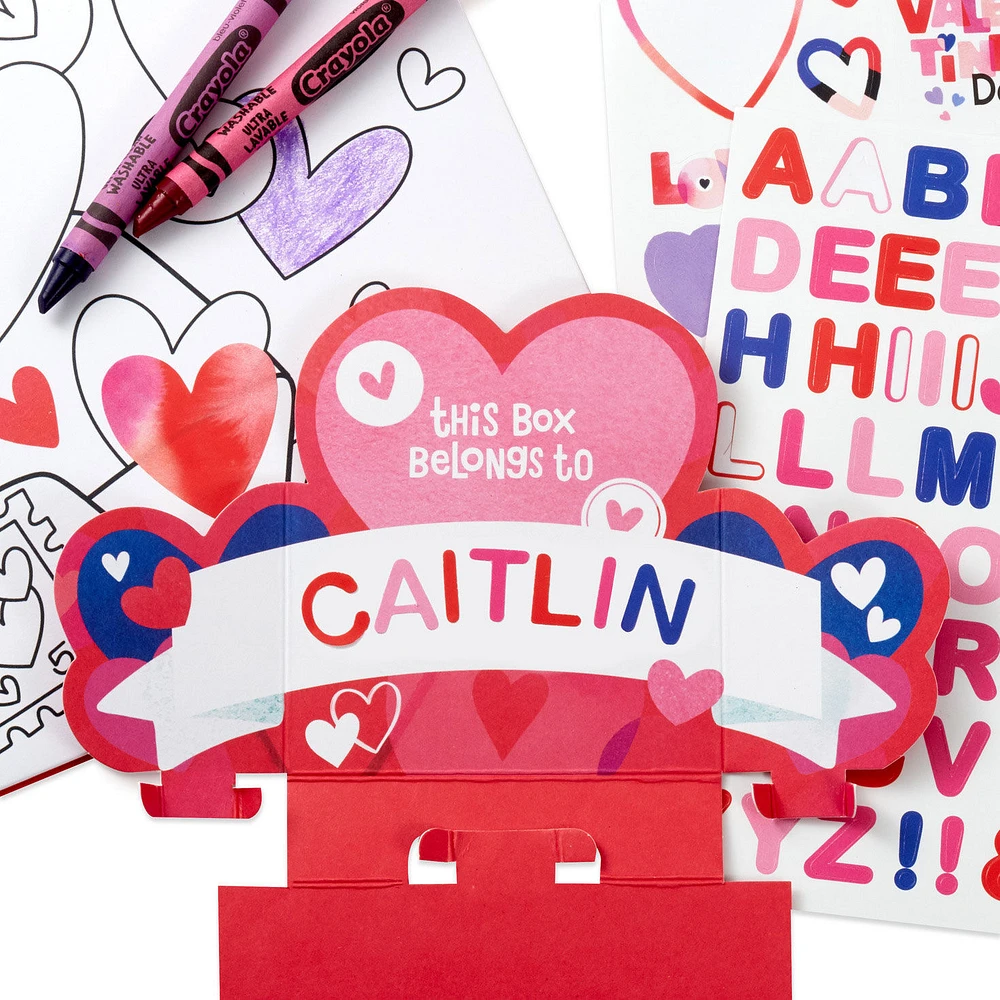 Happy Hearts Kids Classroom Valentines Set With Cards, Stickers and Customizable Mailbox for only USD 16.99 | Hallmark