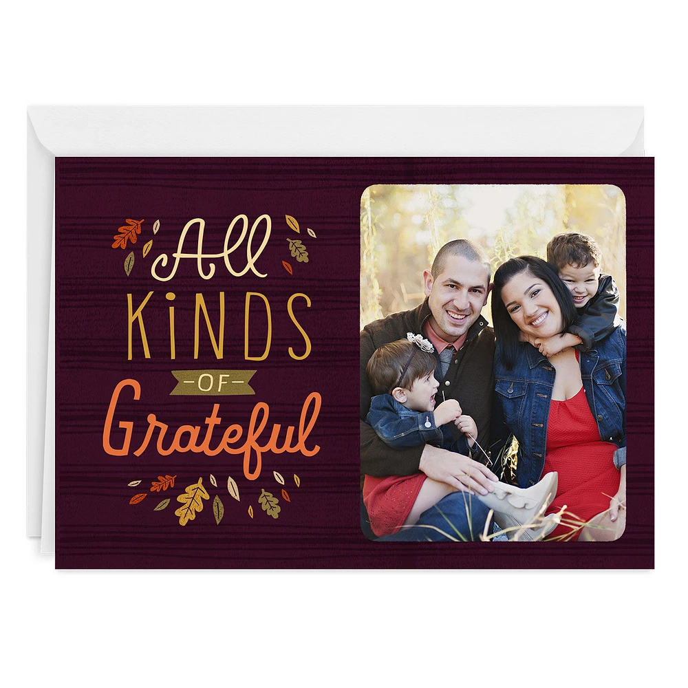 Personalized All Kinds of Grateful Photo Card for only USD 4.99 | Hallmark