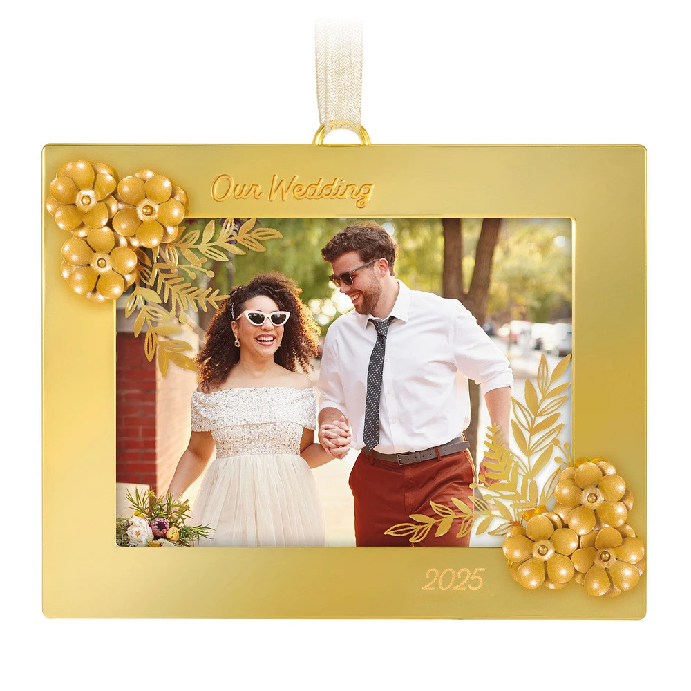 Our Wedding 2025 Metal Personalized Ornament, Custom Photo for only USD 29.99 | Hallmark