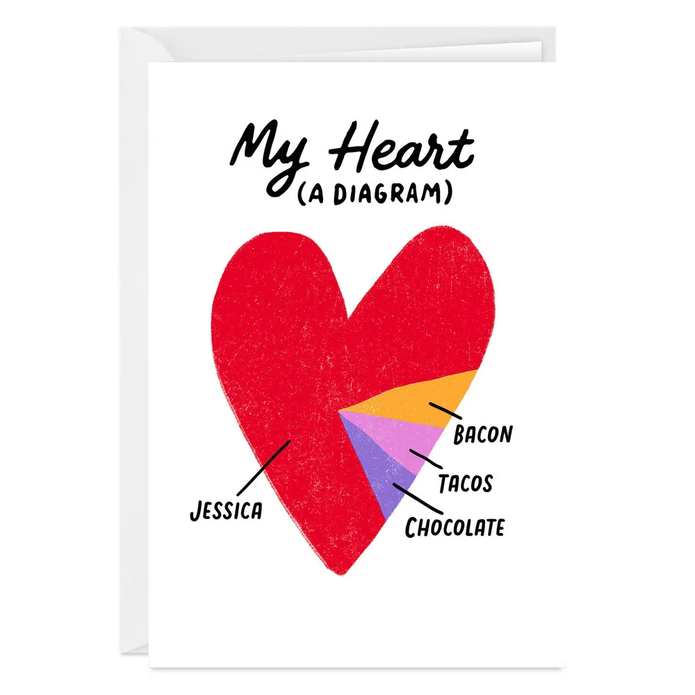 Heart Pie Chart Funny Custom Anniversary Card for only USD 4.99 | Hallmark