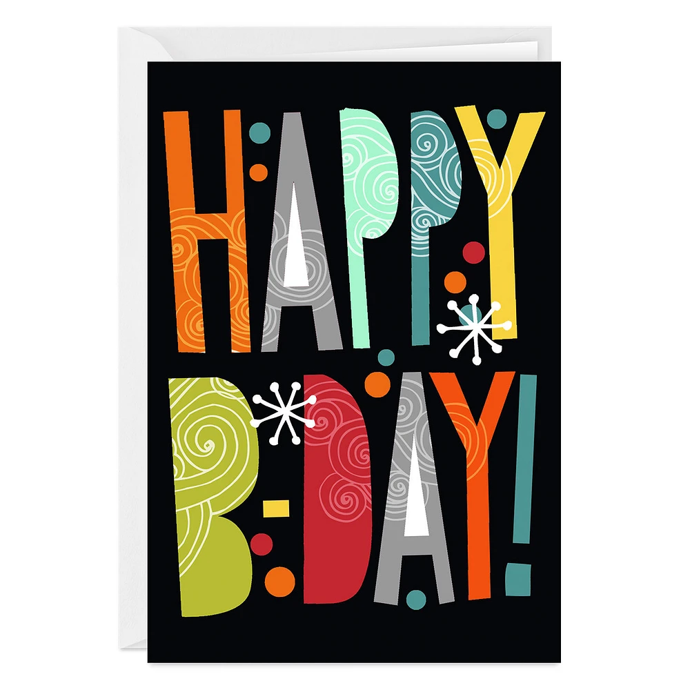 Retro B-Day Custom Birthday Card for only USD 4.99 | Hallmark