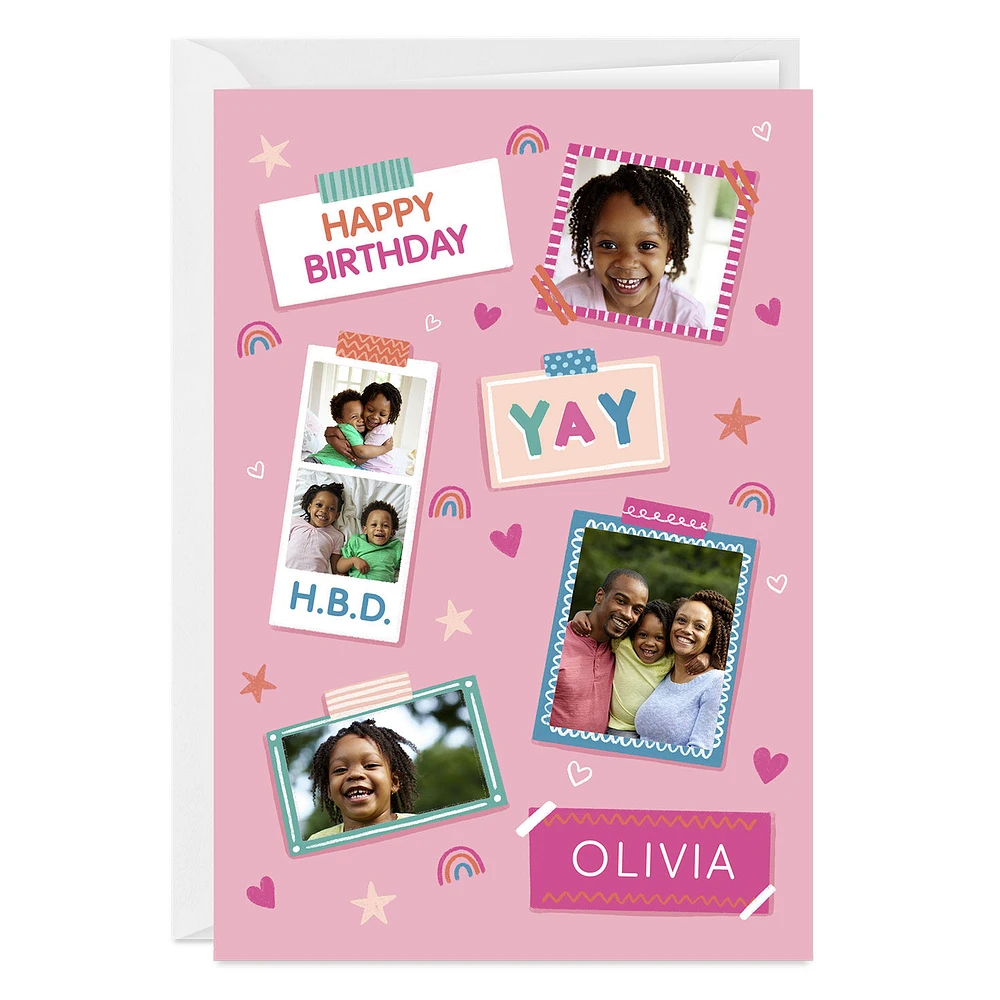 Pink Photo Collage Custom Birthday Card for only USD 4.99 | Hallmark