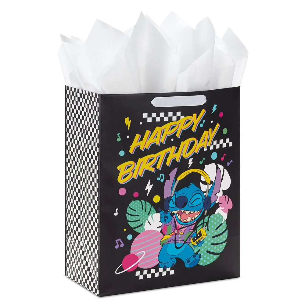 13" Disney Stitch Music Fun Large Gift Bag With Tissue Paper for only USD 6.99 | Hallmark