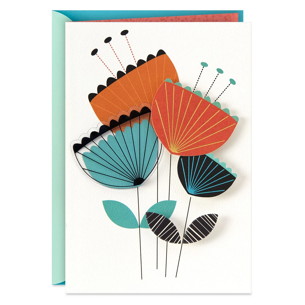 Folk Art Flowers Blank Card for only USD 7.59 | Hallmark