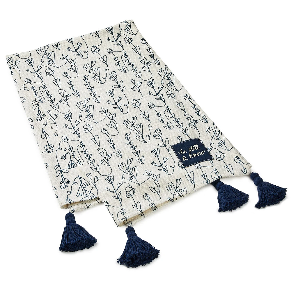 DaySpring Be Still and Know Throw Blanket With Tassels, 50x60 for only USD 34.99 | Hallmark