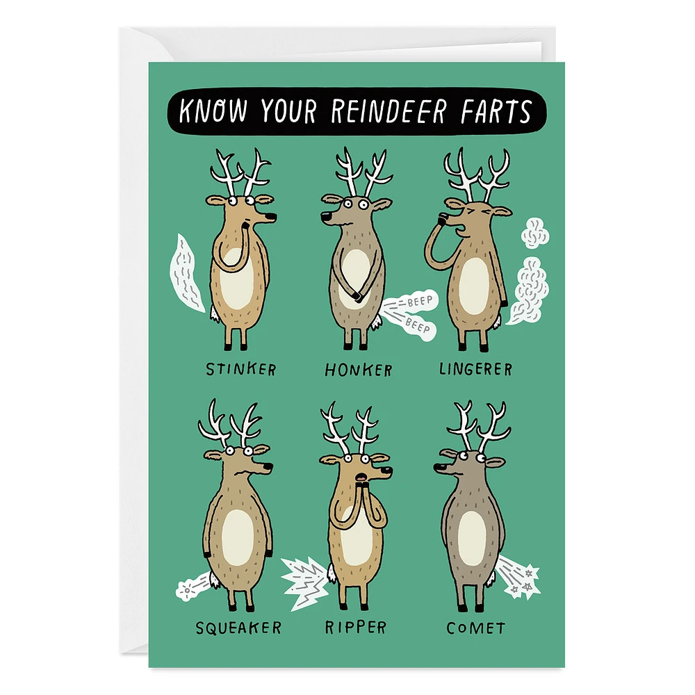 Reindeer Farts Funny Custom Christmas Card for only USD 4.99 | Hallmark