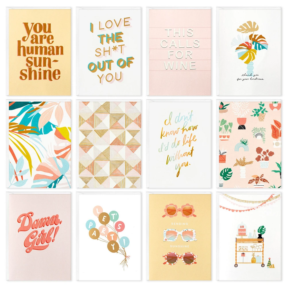 Soft Pastel Modern Wishes Booklet of Cards, Pack of 12 for only USD 14.99 | Hallmark