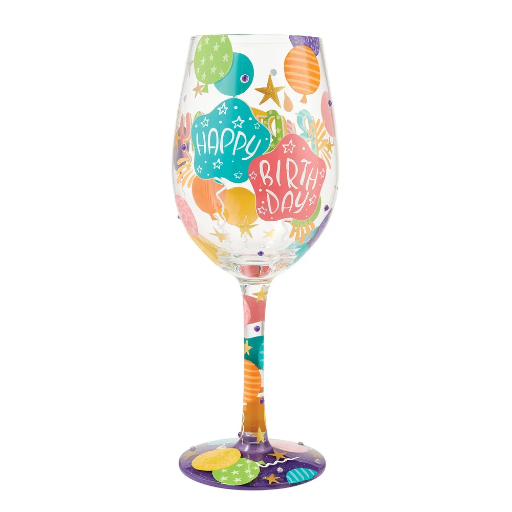 Lolita Birthday Girl Handpainted Wine Glass, 15 oz. for only USD 34.99 | Hallmark